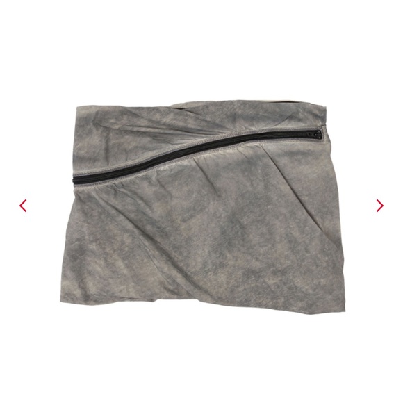 Gray Zippered Women's Skirt